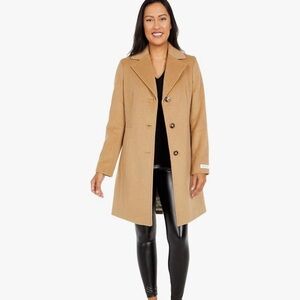 Calvin Klein Women’s Coat Size 4 Brown Precious Fiber Long Jacket CW082699